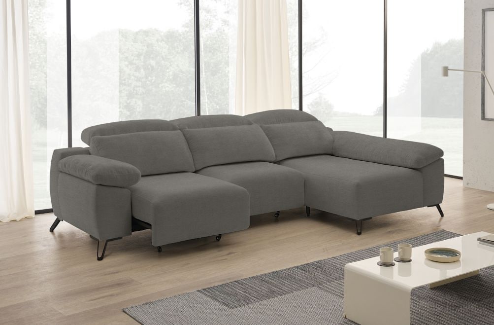 Sofá chaise longue de tela Boost de StyleKomfort - principal