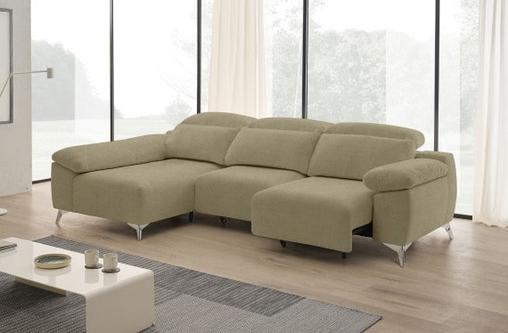 Sofá chaise longue de tela Boost de StyleKomfort - principal