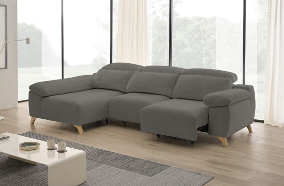Sofá chaise longue de tela Boost de StyleKomfort - principal