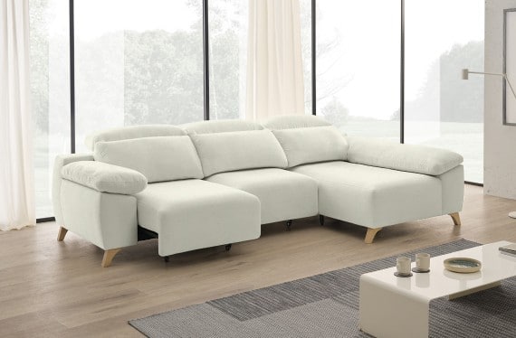 Sofá chaise longue de tela Boost de StyleKomfort - principal