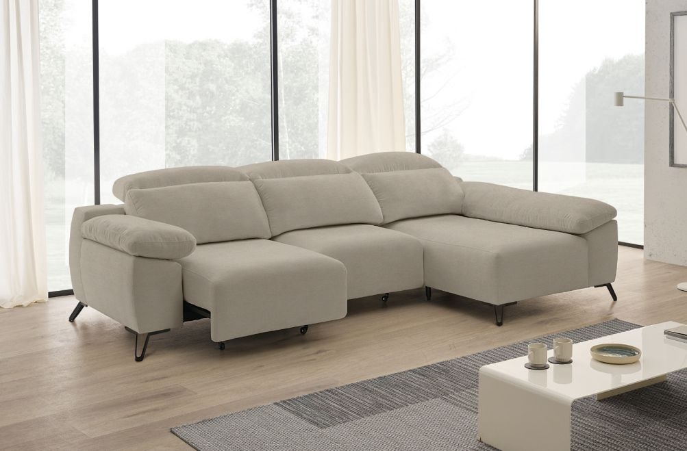 Sofá chaise longue de tela Boost de StyleKomfort - principal