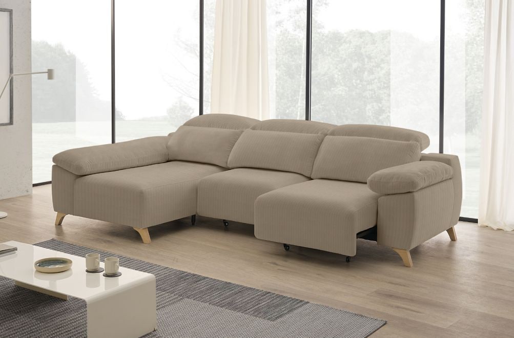 Sofá chaise longue de tela Boost de StyleKomfort - principal