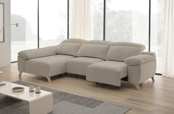 Sofá chaise longue de tela Boost de StyleKomfort - principal