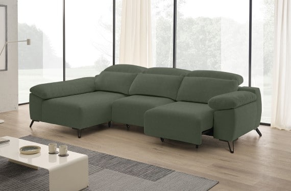 Sofá chaise longue de tela Boost de StyleKomfort - principal