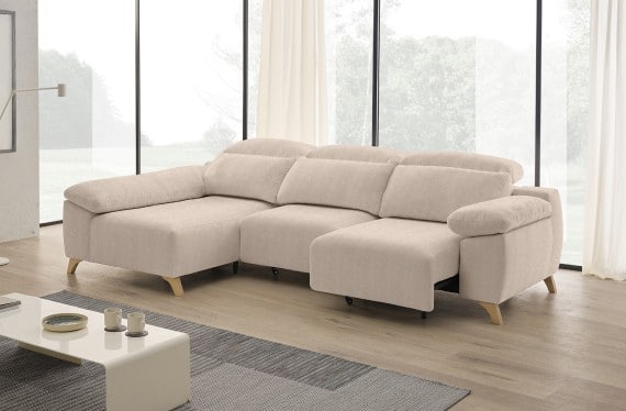 Sofá chaise longue de tela Boost de StyleKomfort - principal