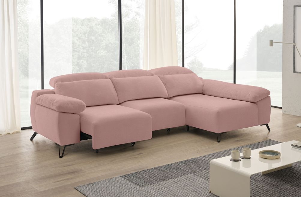 Sofá chaise longue de tela Boost de StyleKomfort - principal
