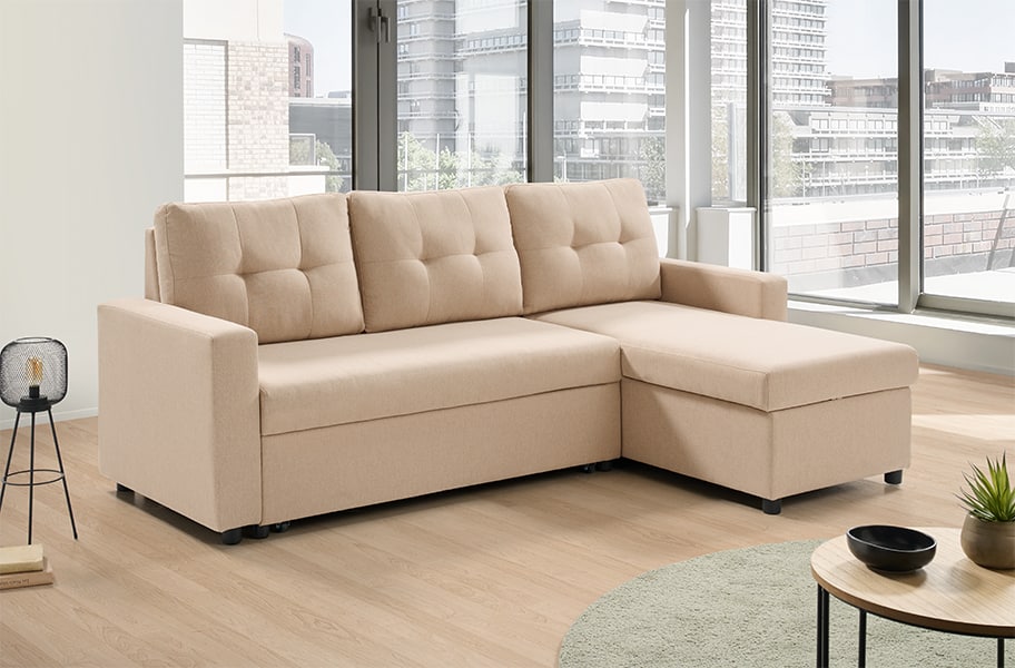 Sofá cama de tela Bilbo extra de HOME - principal