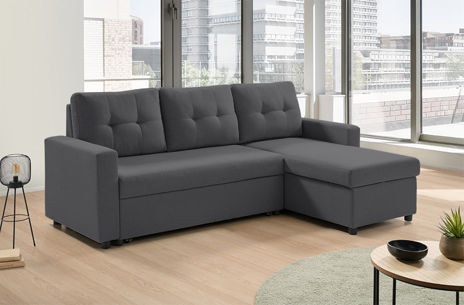 Sofá cama de tela Bilbo extra de HOME - principal