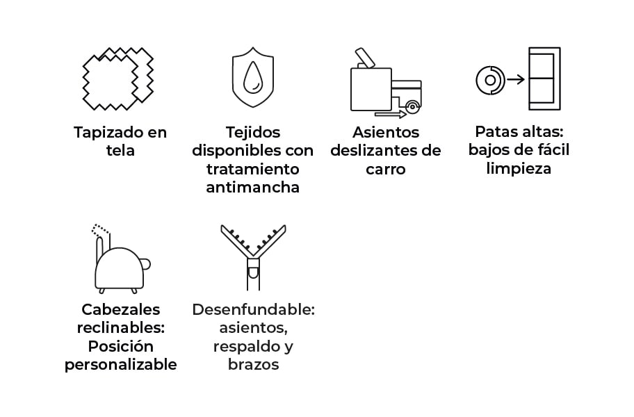 Sofá de tela Hércules de HOME - principal