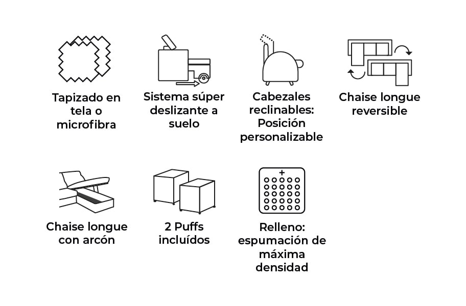 Sofá de tela Marla Plus de HOME - principal
