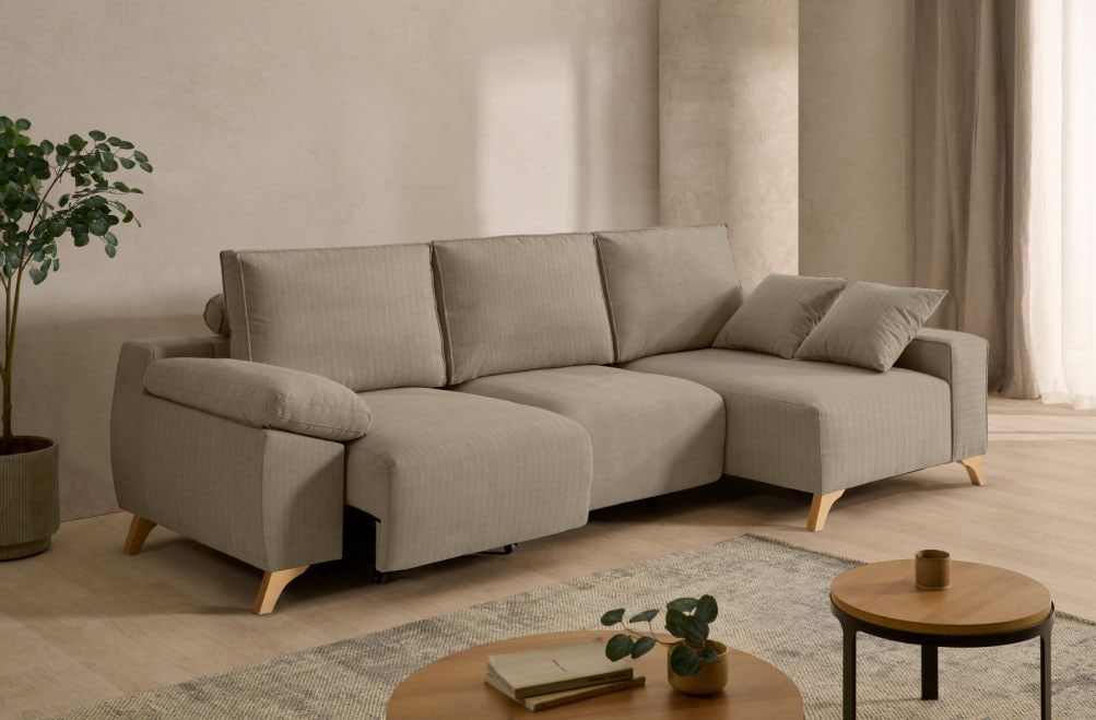Sofá chaise longue de tela Nova de StyleKomfort - principal