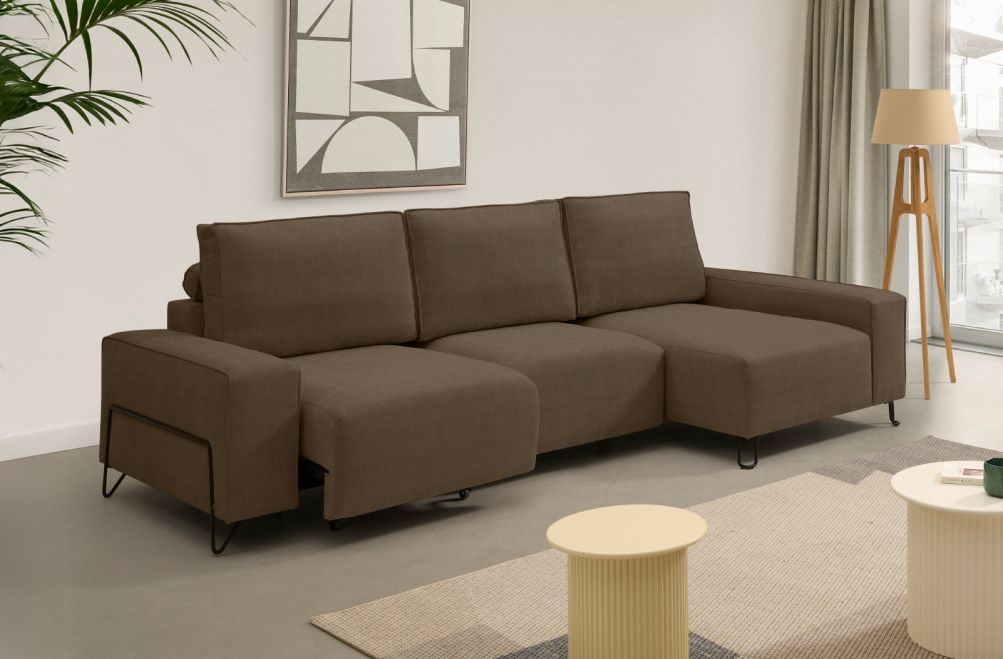 Sofá chaise longue de tela Epic de StyleKomfort - principal
