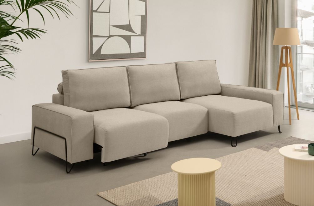 Sofá chaise longue de tela Epic de StyleKomfort - principal