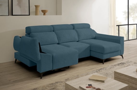 Sofá chaise longue de tela Dania de HOME - principal