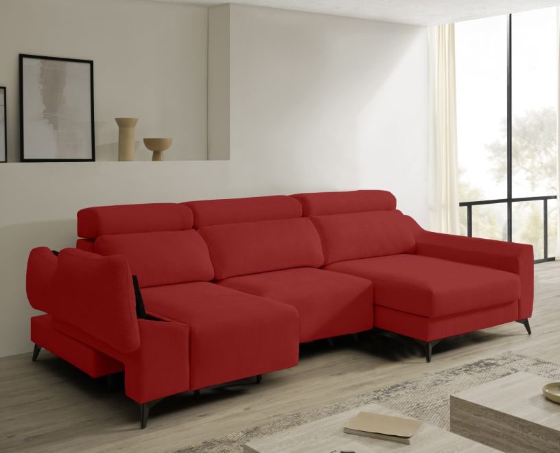 Sofá chaise longue de tela Dania de HOME - principal