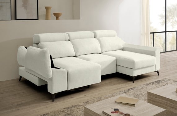 Sofá chaise longue de tela Dania de HOME - principal
