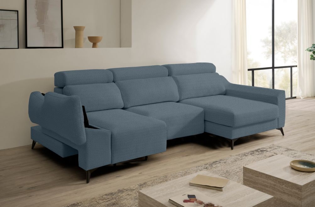Sofá chaise longue de tela Dania de HOME - principal