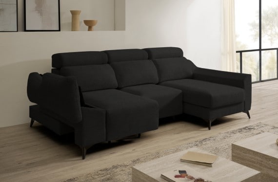 Sofá chaise longue de tela Dania de HOME - principal
