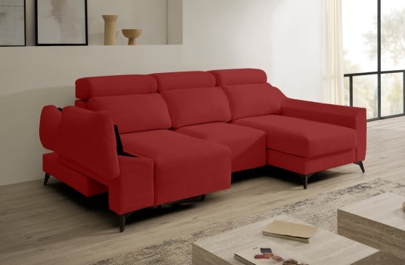 Sofá chaise longue de tela Dania de HOME - principal