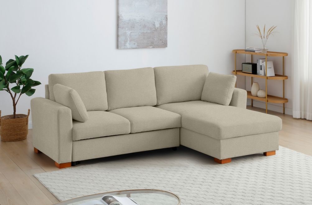 Sofá cama de tela Luno de HOME - principal