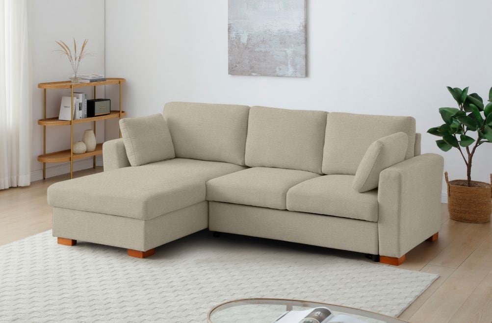 Sofá cama de tela Luno de HOME - principal