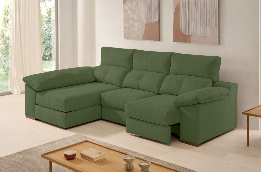 Sofá chaise longue de tela Onix de Stylekomfort - principal