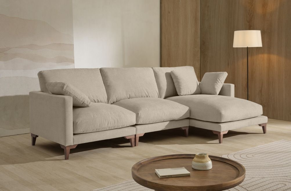 Sofá chaise longue de tela Irene de Stylekomfort - principal