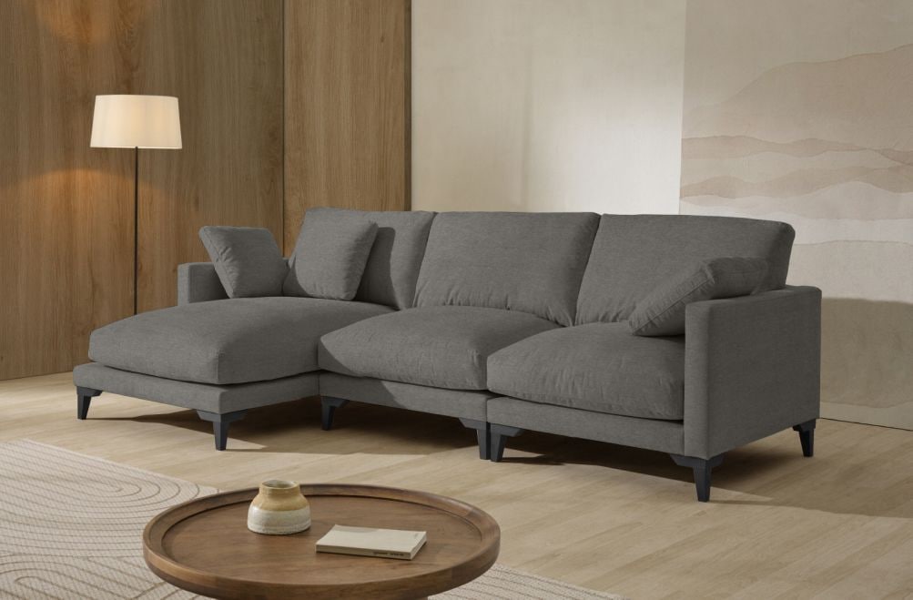 Sofá chaise longue de tela Irene de Stylekomfort