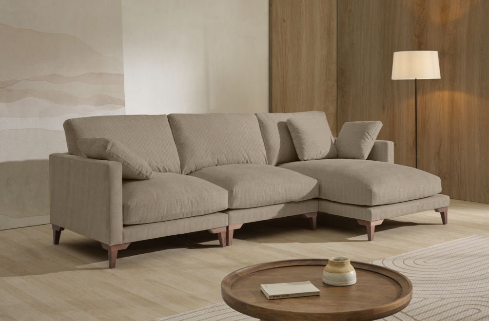 Sofá chaise longue de tela Irene de Stylekomfort - principal