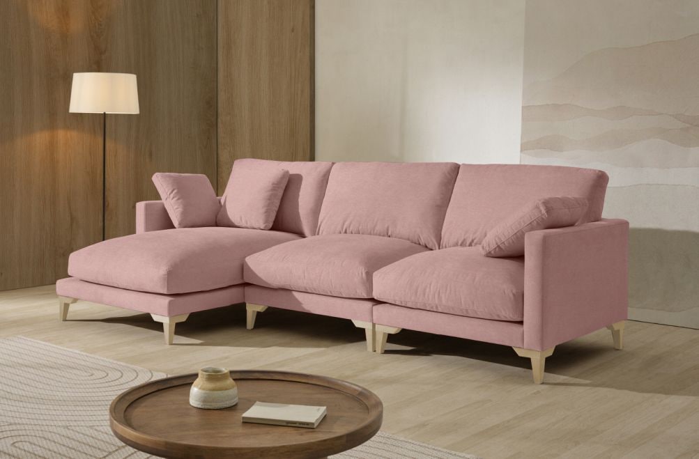 Sofá chaise longue de tela Irene de Stylekomfort - principal