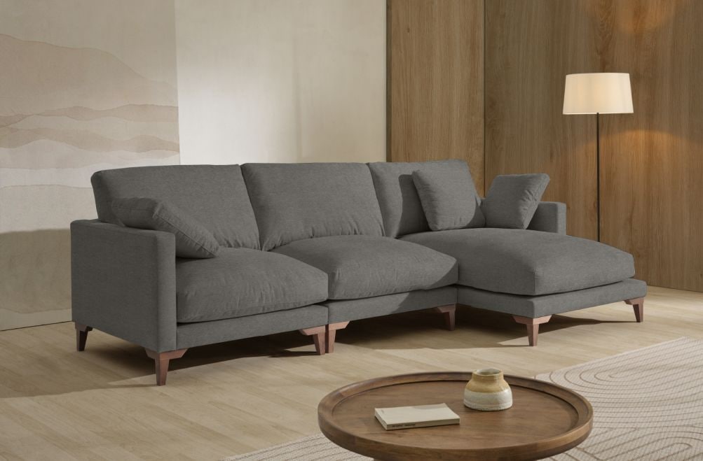 Sofá chaise longue de tela Irene de Stylekomfort - principal