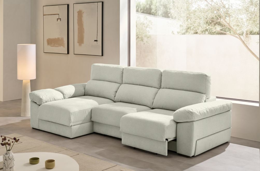 Sofá chaise longue de tela Evan de Stylekomfort - principal