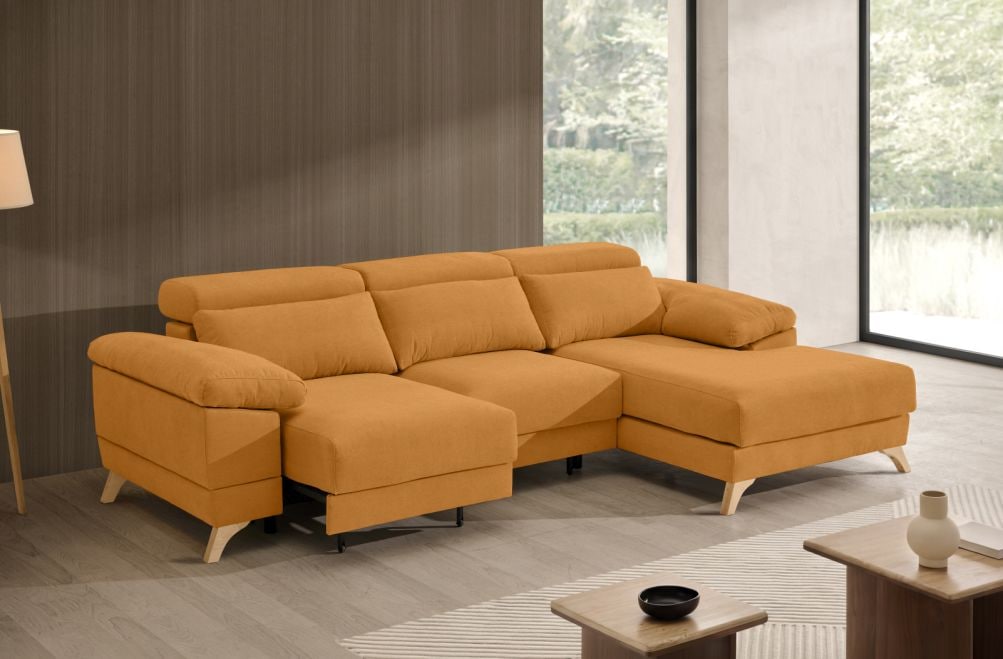 Sofá chaise longue de tela Volt eléctrico de StyleKomfort - principal