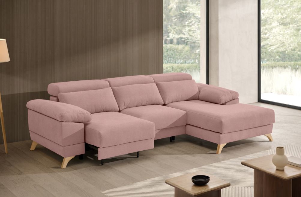 Sofá chaise longue de tela Volt eléctrico de StyleKomfort - principal