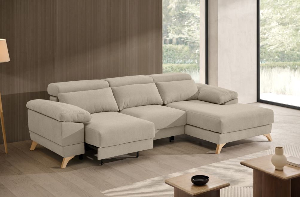 Sofá chaise longue de tela Volt eléctrico de StyleKomfort - principal