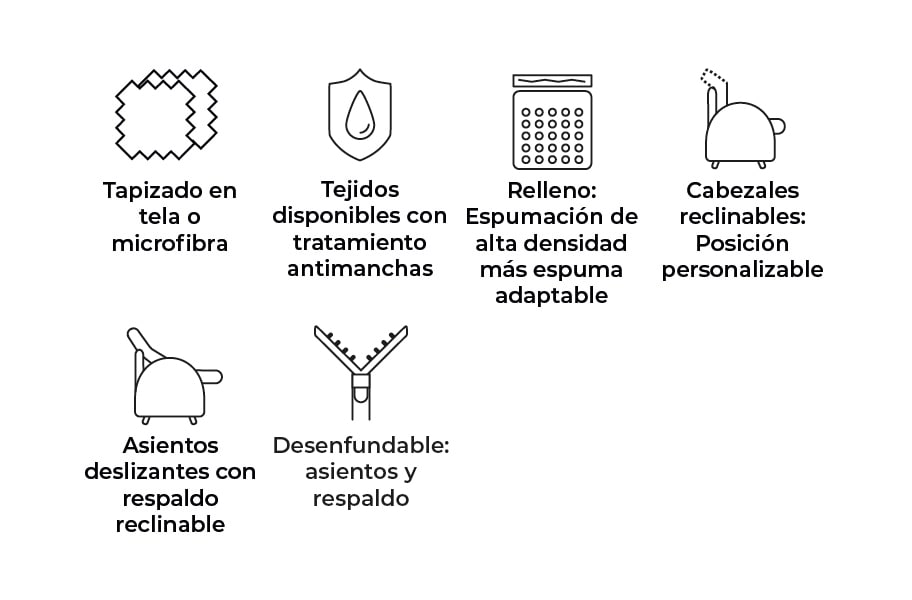 Sofá rinconera de tela Nirvana de HOME - principal