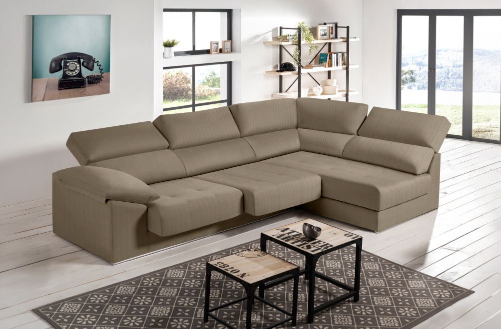 Sofá rinconera de tela Nirvana de HOME - principal