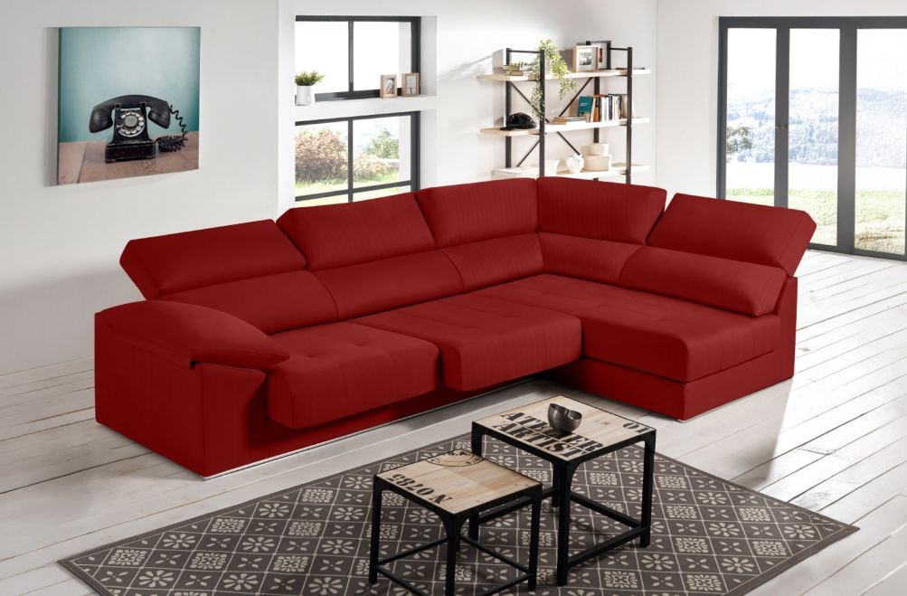 Sofá rinconera de tela Nirvana de HOME - principal