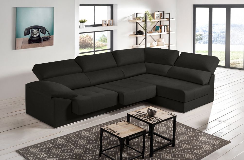 Sofá rinconera de tela Nirvana de HOME - principal