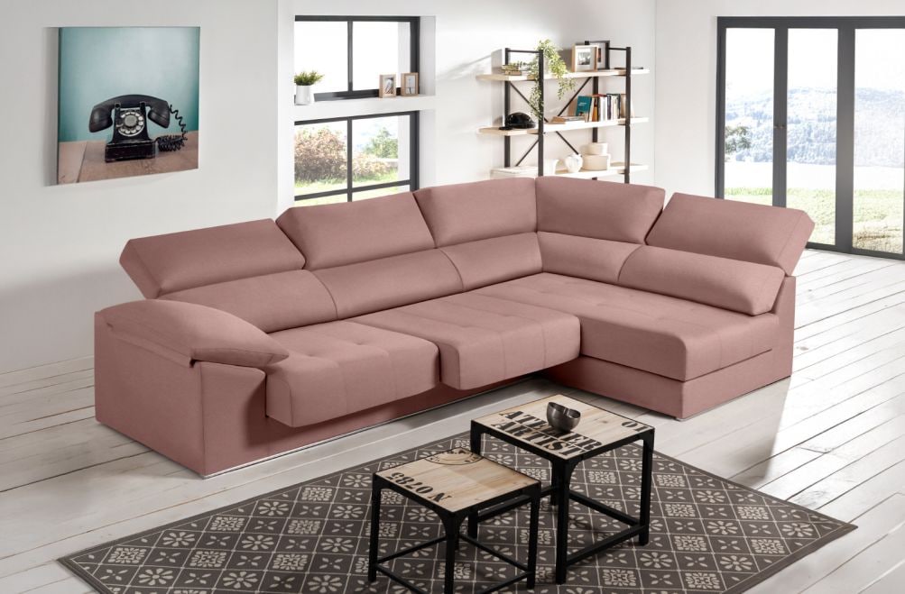 Sofá rinconera de tela Nirvana de HOME - principal