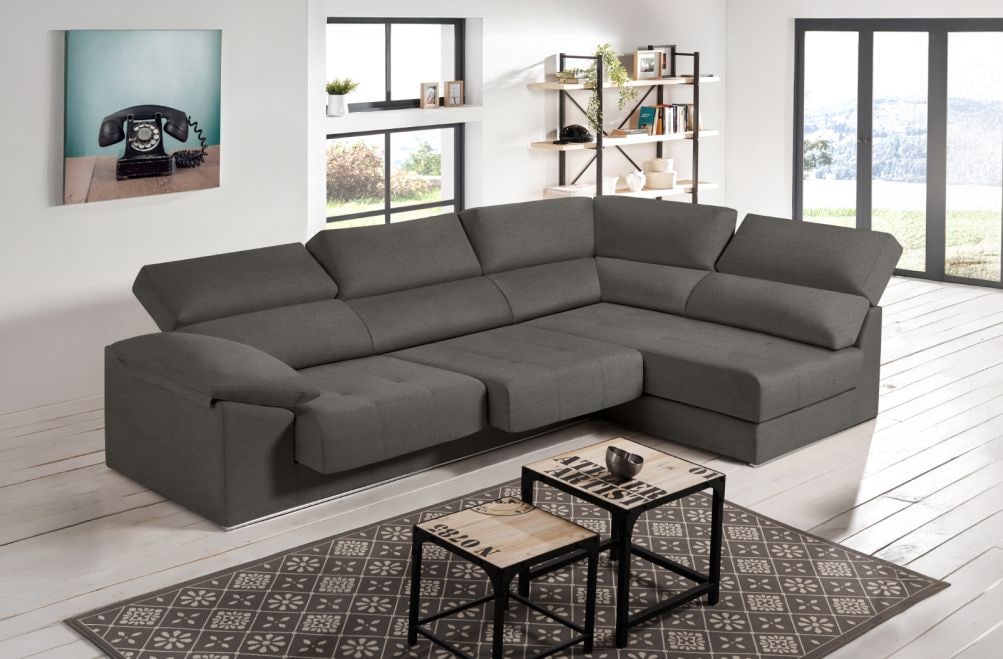 Sofá rinconera de tela Nirvana de HOME - principal