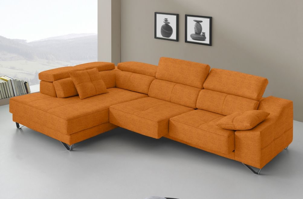 Sofá rinconera de tela Dante de HOME - principal