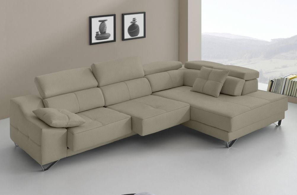 Sofá rinconera de tela Dante de HOME - principal