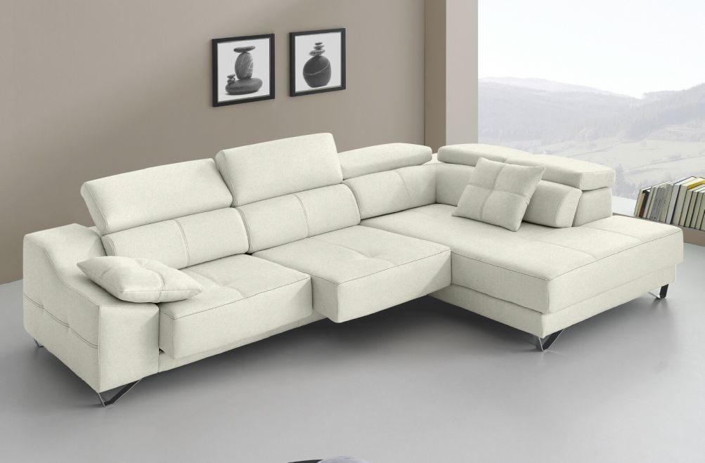 Sofá rinconera de tela Dante de HOME - principal