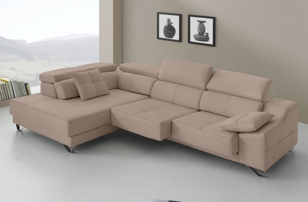 Sofá rinconera de tela Dante de HOME - principal