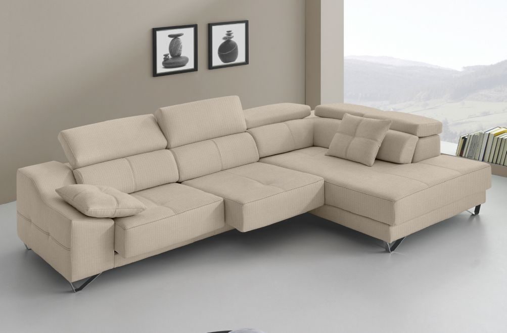 Sofá rinconera de tela Dante de HOME - principal