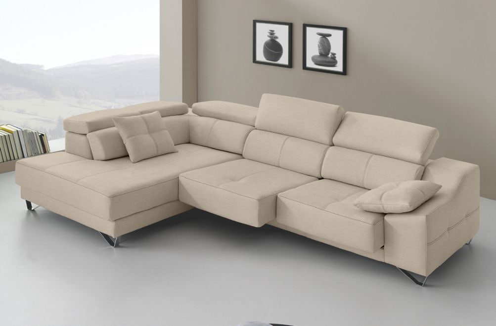 Sofá rinconera de tela Dante de HOME - principal