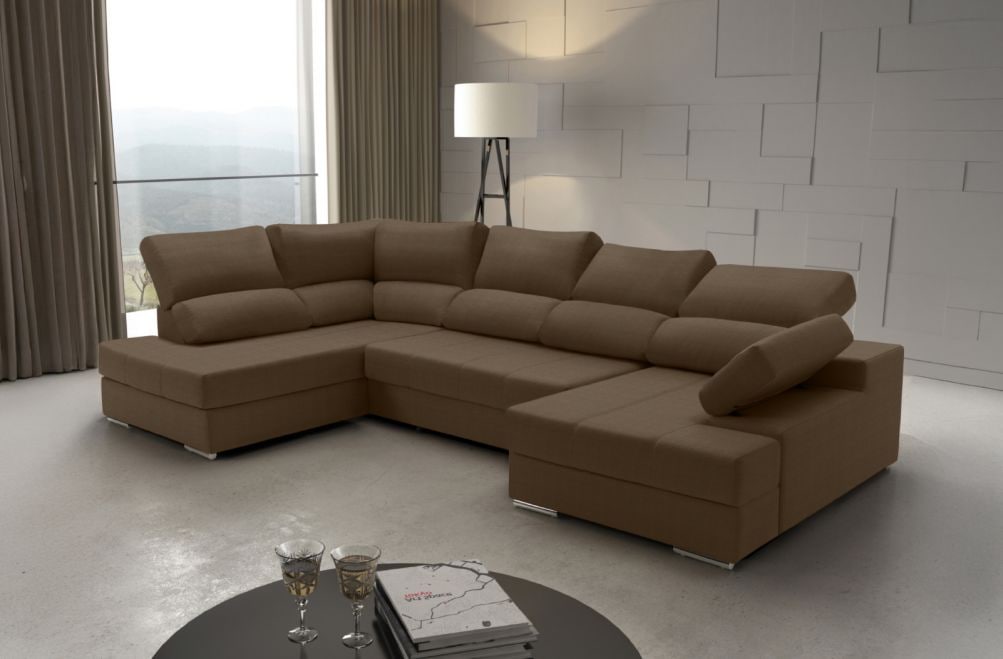 Sofá rinconera de tela Amira de HOME - principal