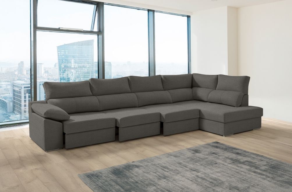 Sofá rinconera de tela Rachel XL de HOME - principal