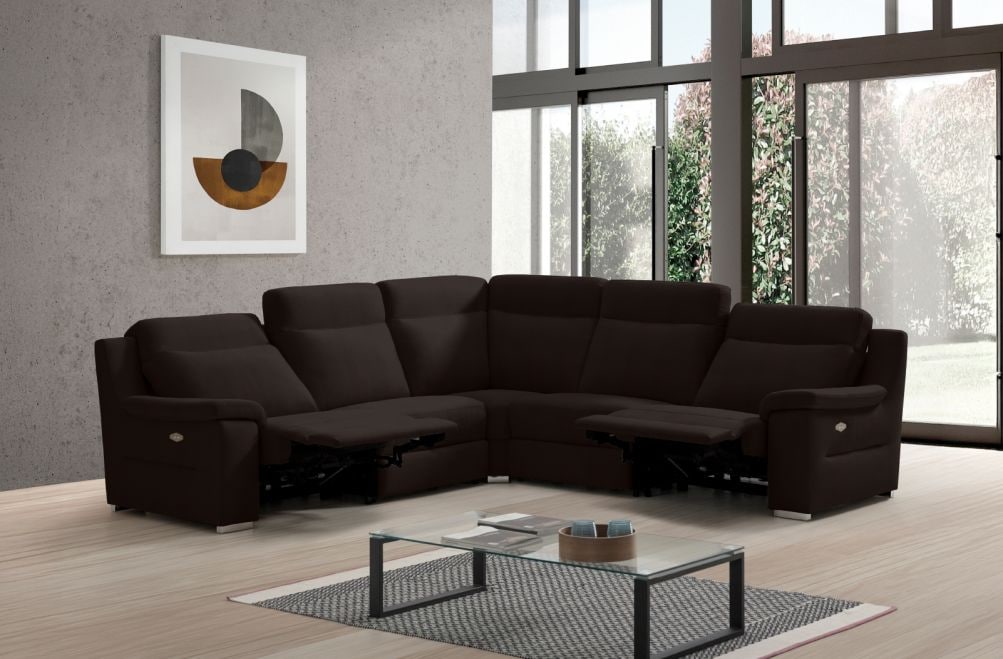 Sofá rinconera relax de piel Simone XL de StyleKomfort - principal